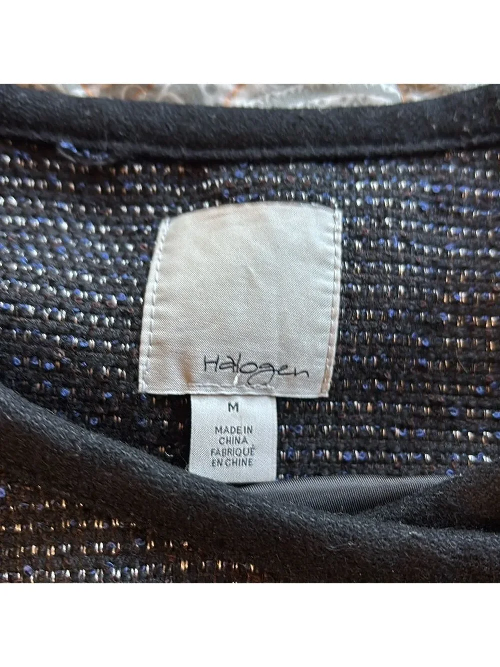Halogen Black Cropped Jacket Medium
